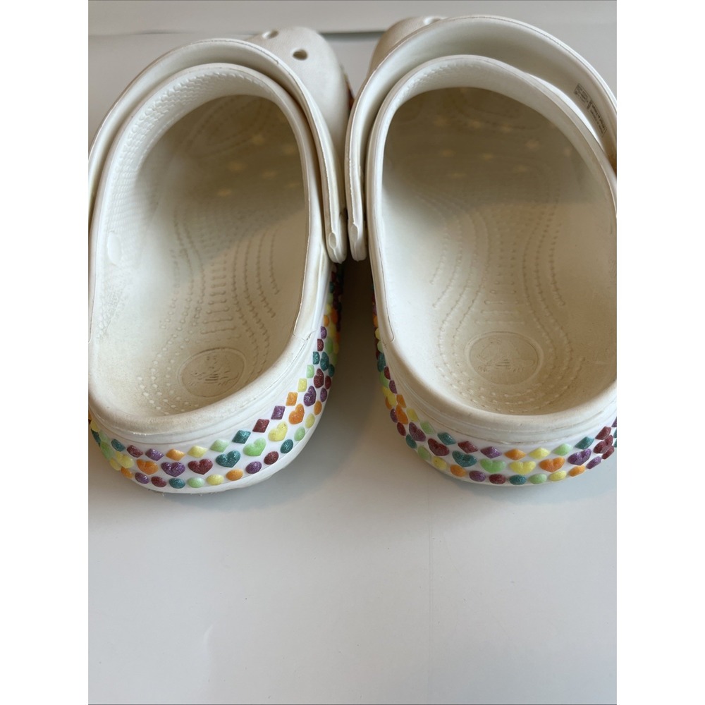 Crocs Kids White/Gem Band Clog Size 4 - Picture 5 of 8